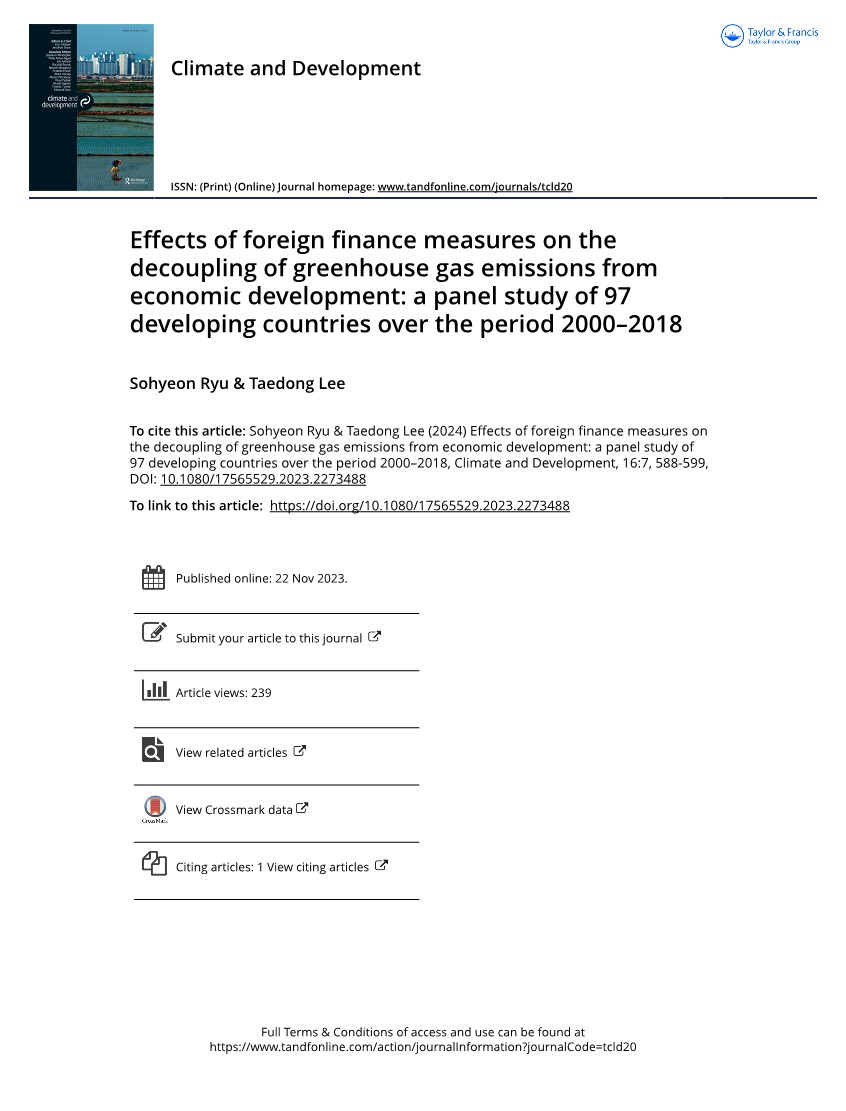 [3] Effects of foreign finance measures on the decoupling of greenhouse gas emissions from economic development a panel stu.jpg